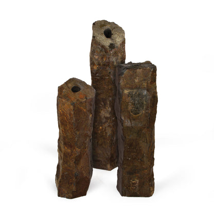 3 PC NATURAL BASALT COLUMNS - 24/30/36