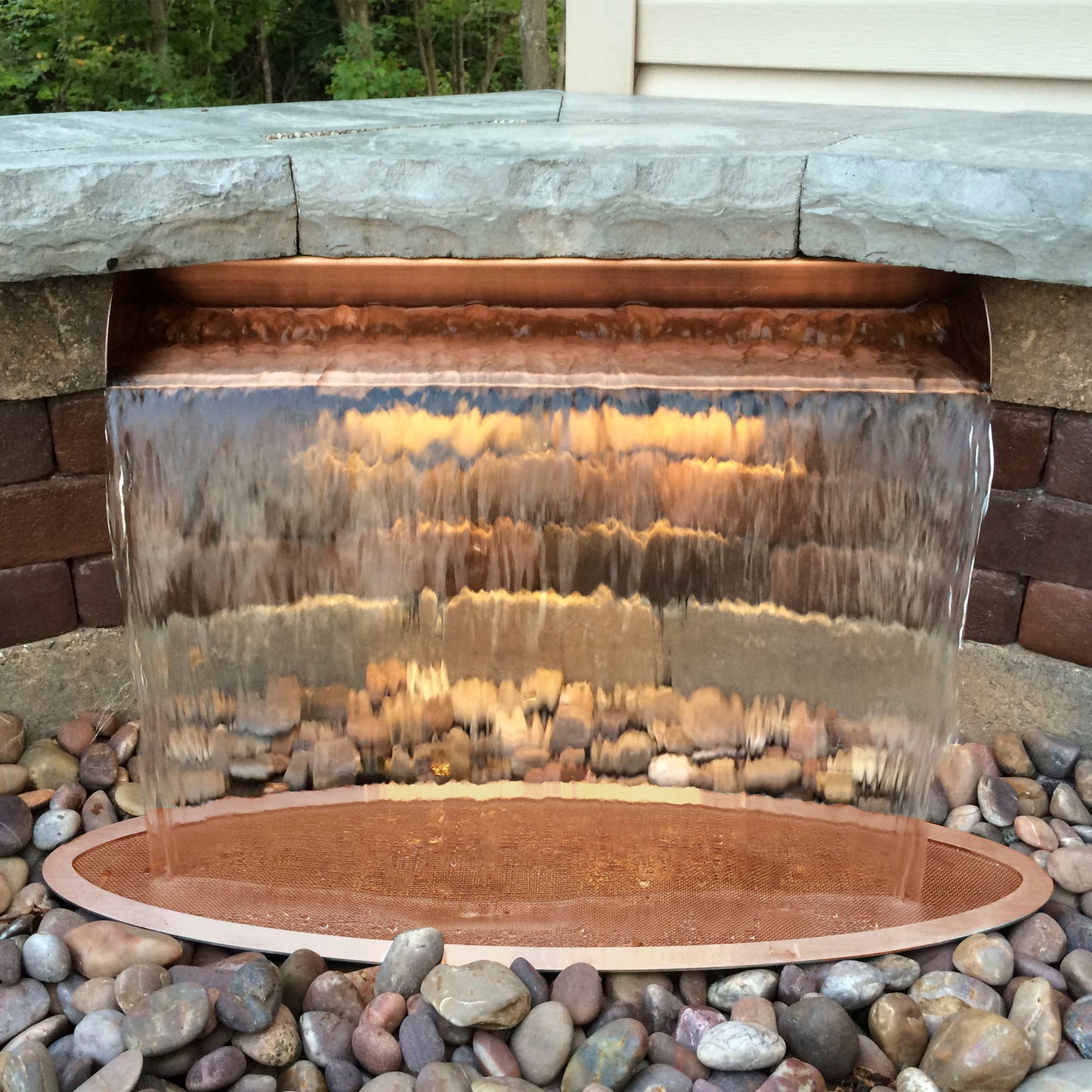 24" COPPER FINISH SPILLWAY