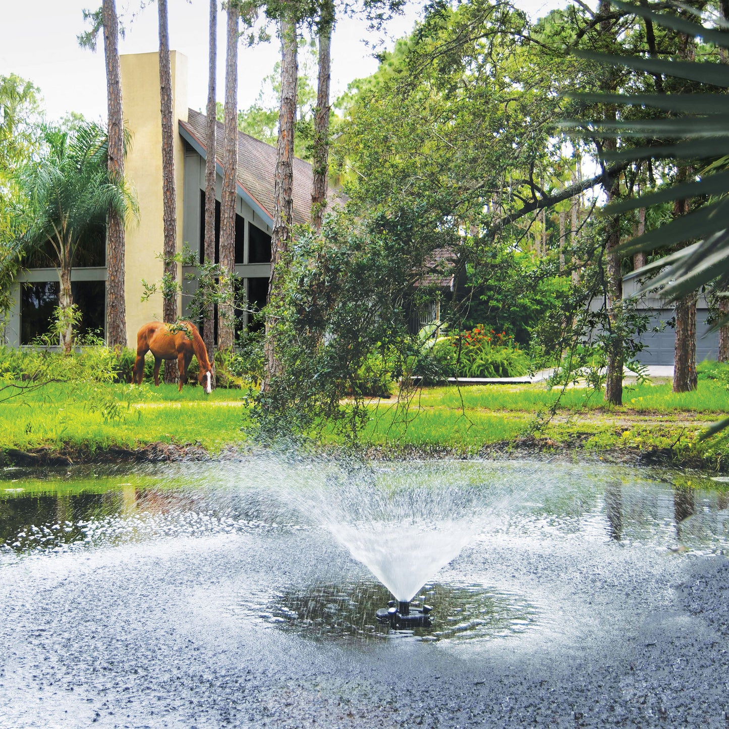 OASE 1/4 HP FLOATING FOUNTAIN WITH LIGHTS