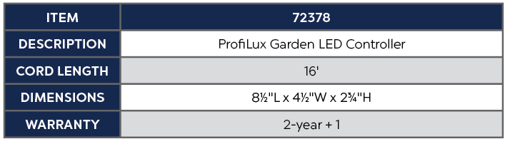OASE PROFILUX GARDEN LED CONTROLLER US