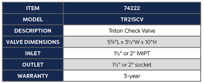 TRITON CHECK VALVE